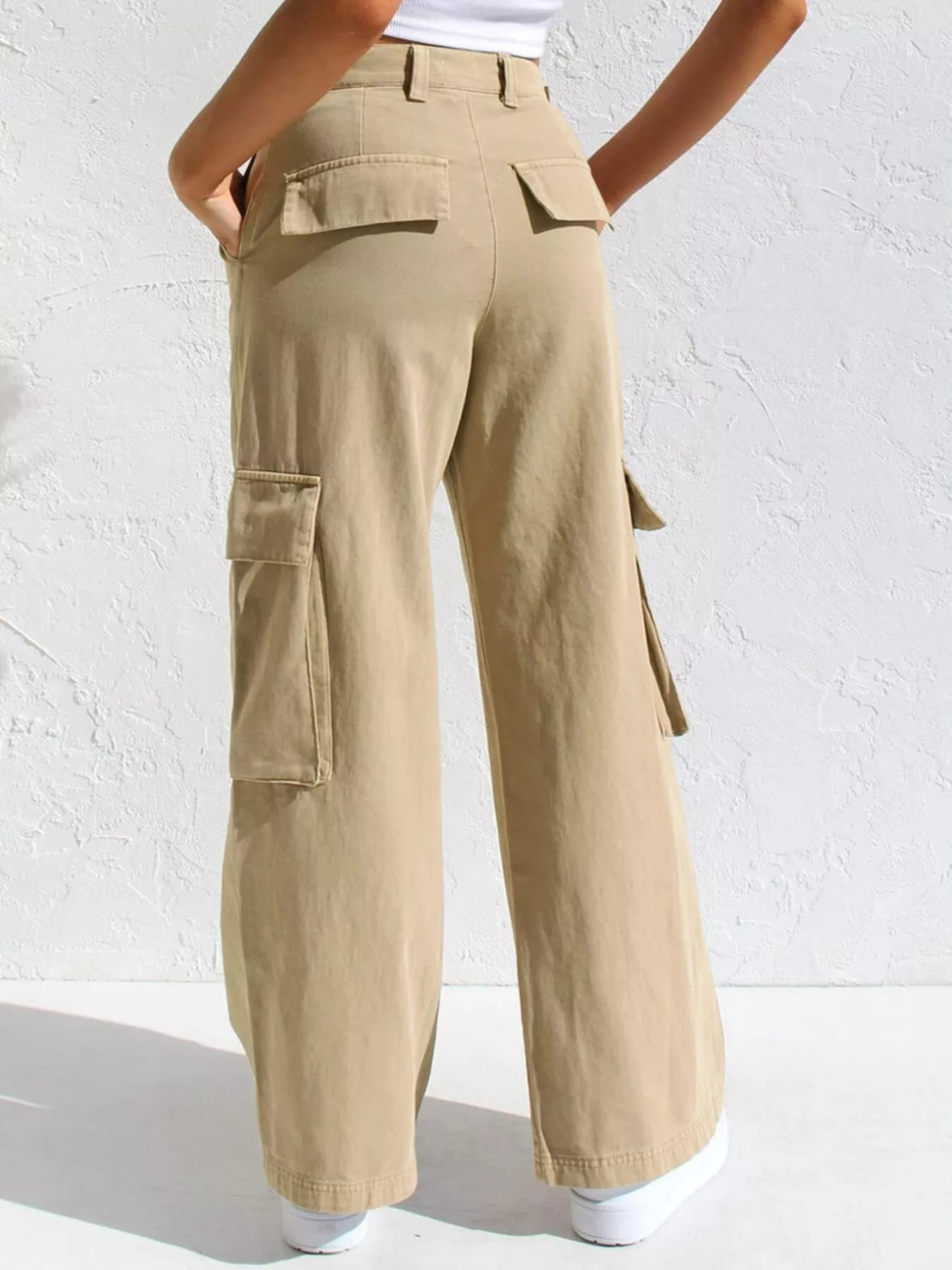 High-Waisted Wide Leg Cargo Jeans