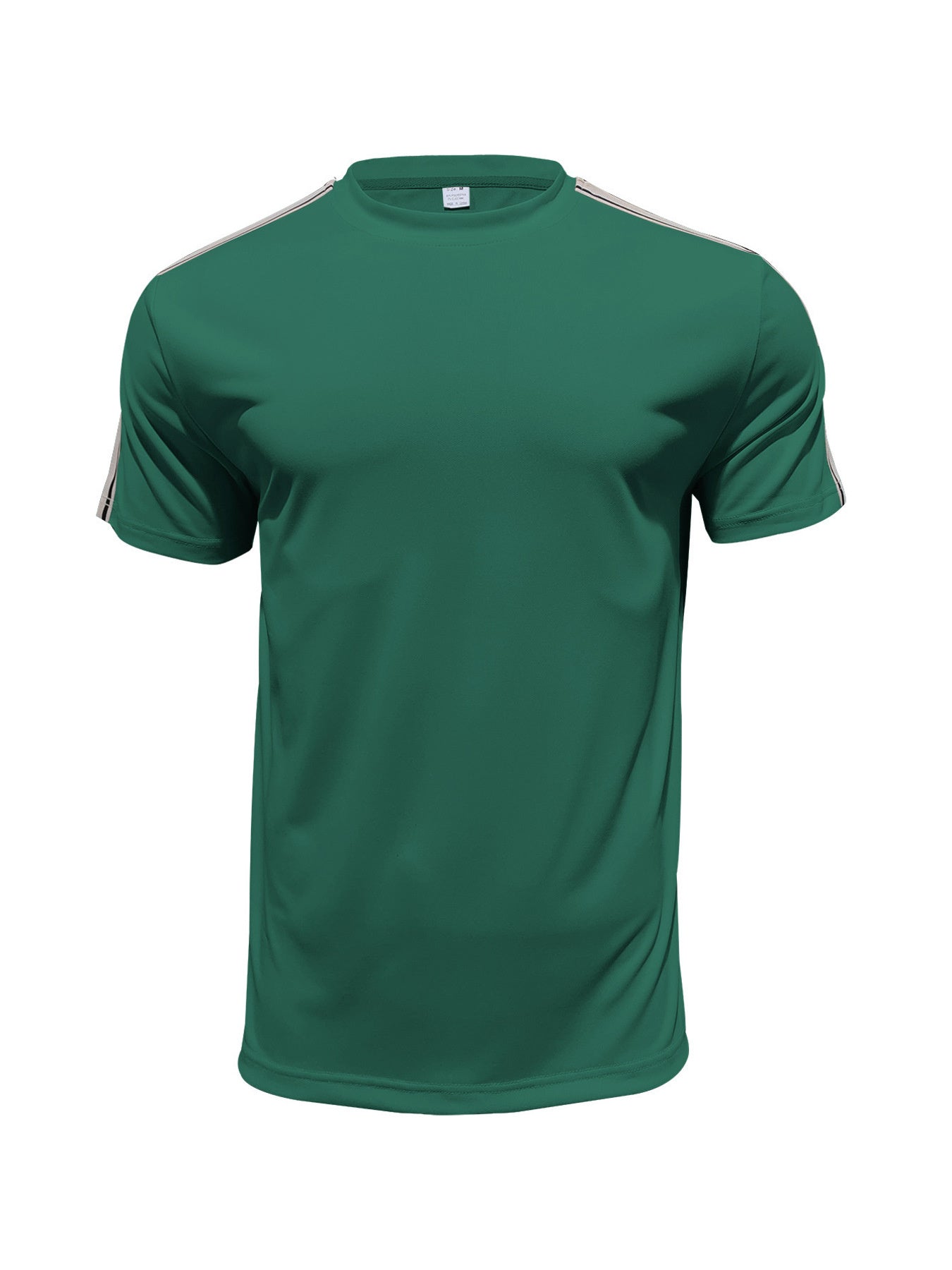 Men's Full Size Striped Shoulder Casual T-Shirt Plus Size