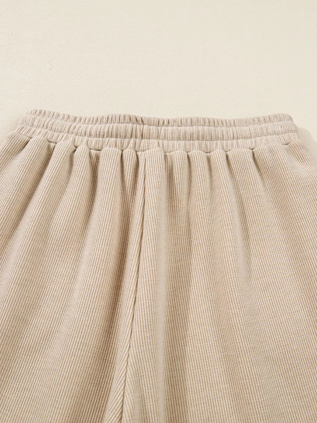 Lace Drawstring Hoodie and High Waist Pants Set