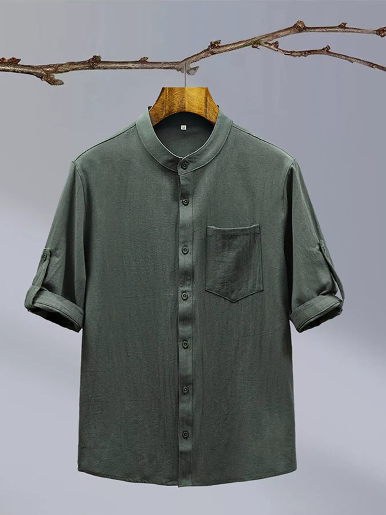 Men's Plus Size Button Up Short Sleeve Shirt