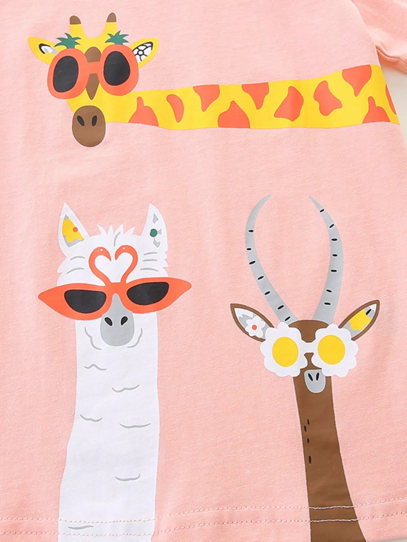 Children's Cartoon Animal Print T-Shirt