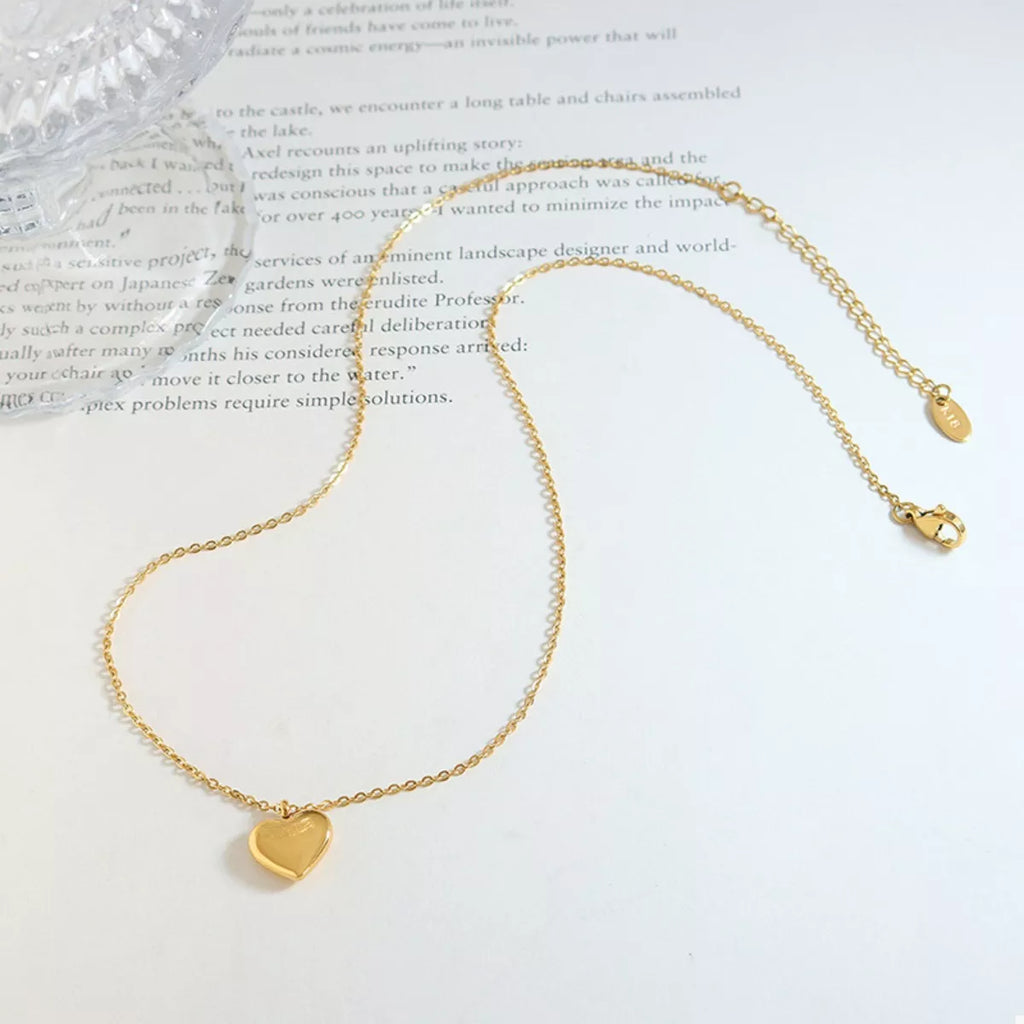 18K Gold-Plated Heart Pendant Necklace