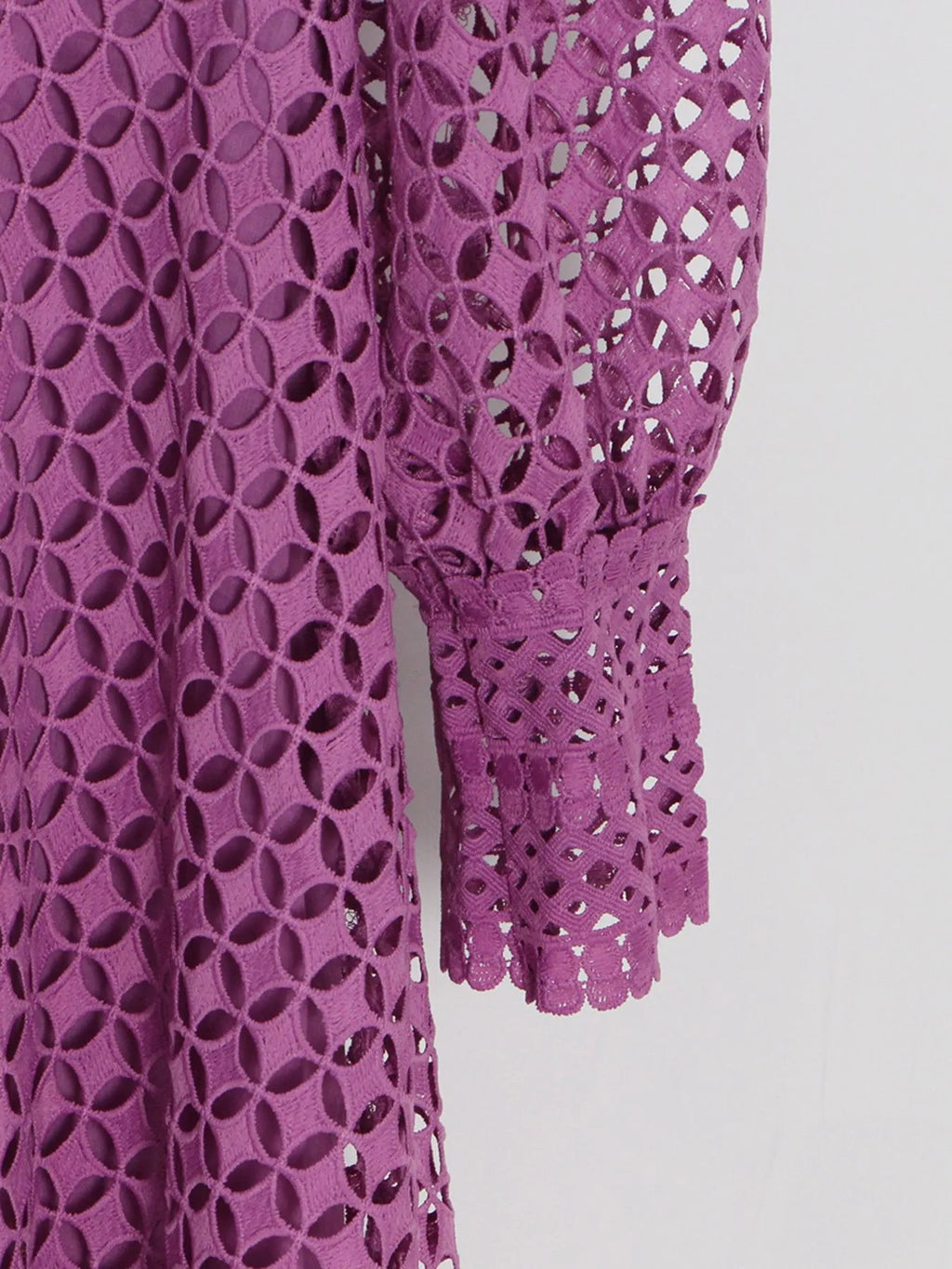 Lace Long Sleeve Midi Dress