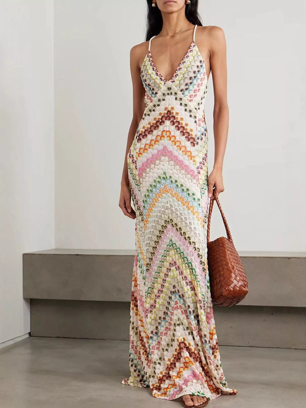 Backless Spaghetti Strap Maxi Dress