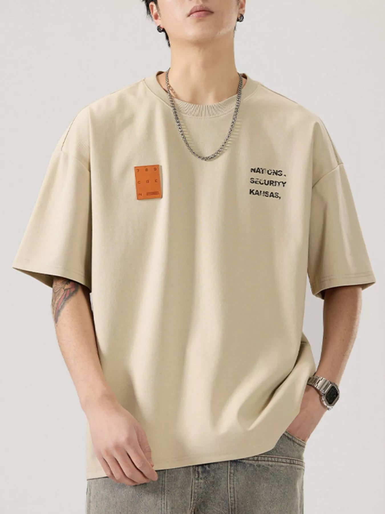 Men's Full Size Round Neck Short Sleeve T-Shirt Plus Size