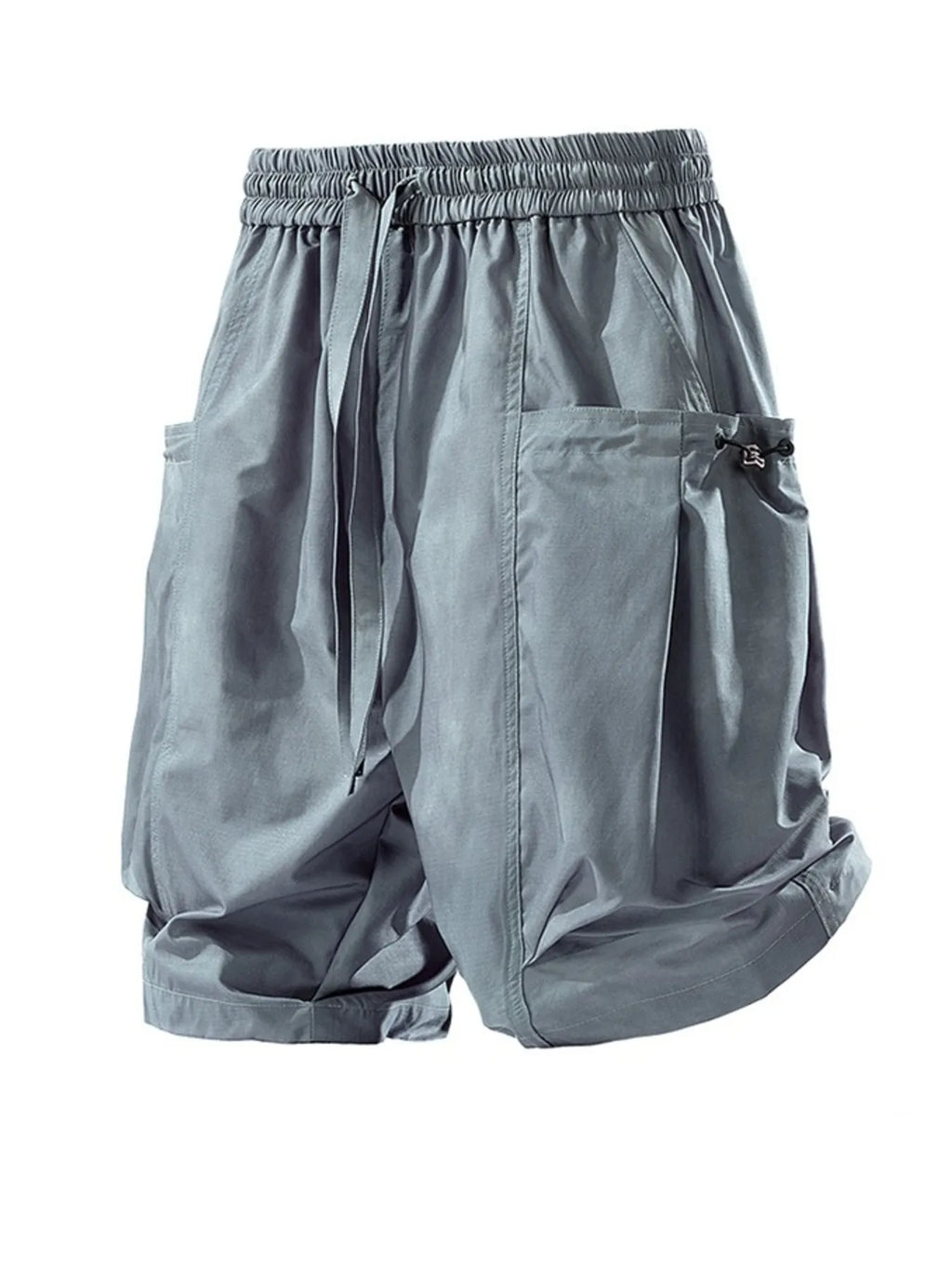 Men's Full Size Elastic Waist Cargo Shorts with Multi-Pockets Plus Size
