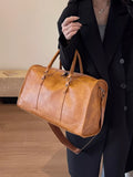 Vintage Leather Duffle Bag