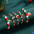 5 Piece Christmas Synthetic Pearl Bracelet