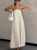 Smocked Back Tube Dress