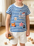 Children's Nautical Adventure Striped Short Sleeve Tee