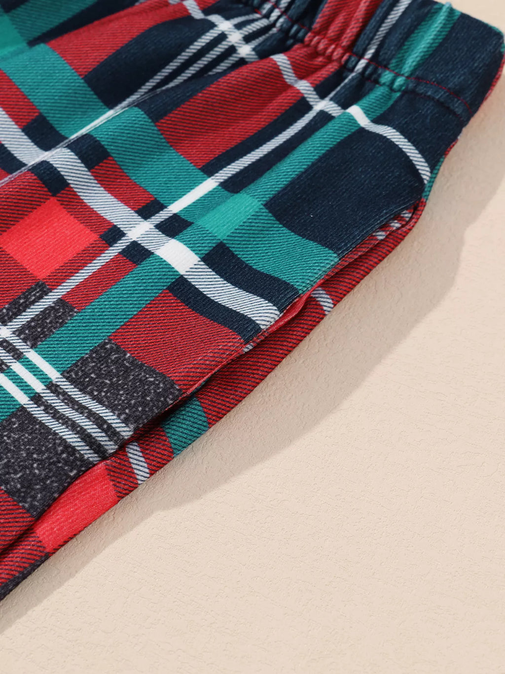 ALL IS BRIGHT Graphic Christmas Plaid Pajamas Set