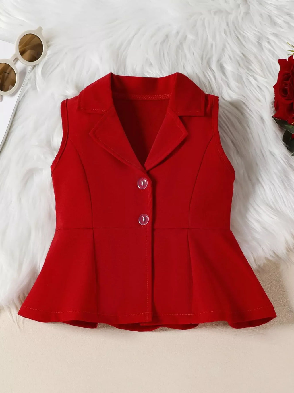Sleeveless Blazer & Flare Pants Set
