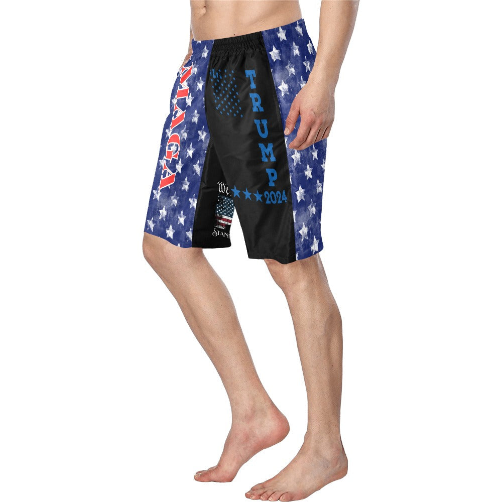 Baha Ranch We the People Trump Maga Swim Trunks Shorts