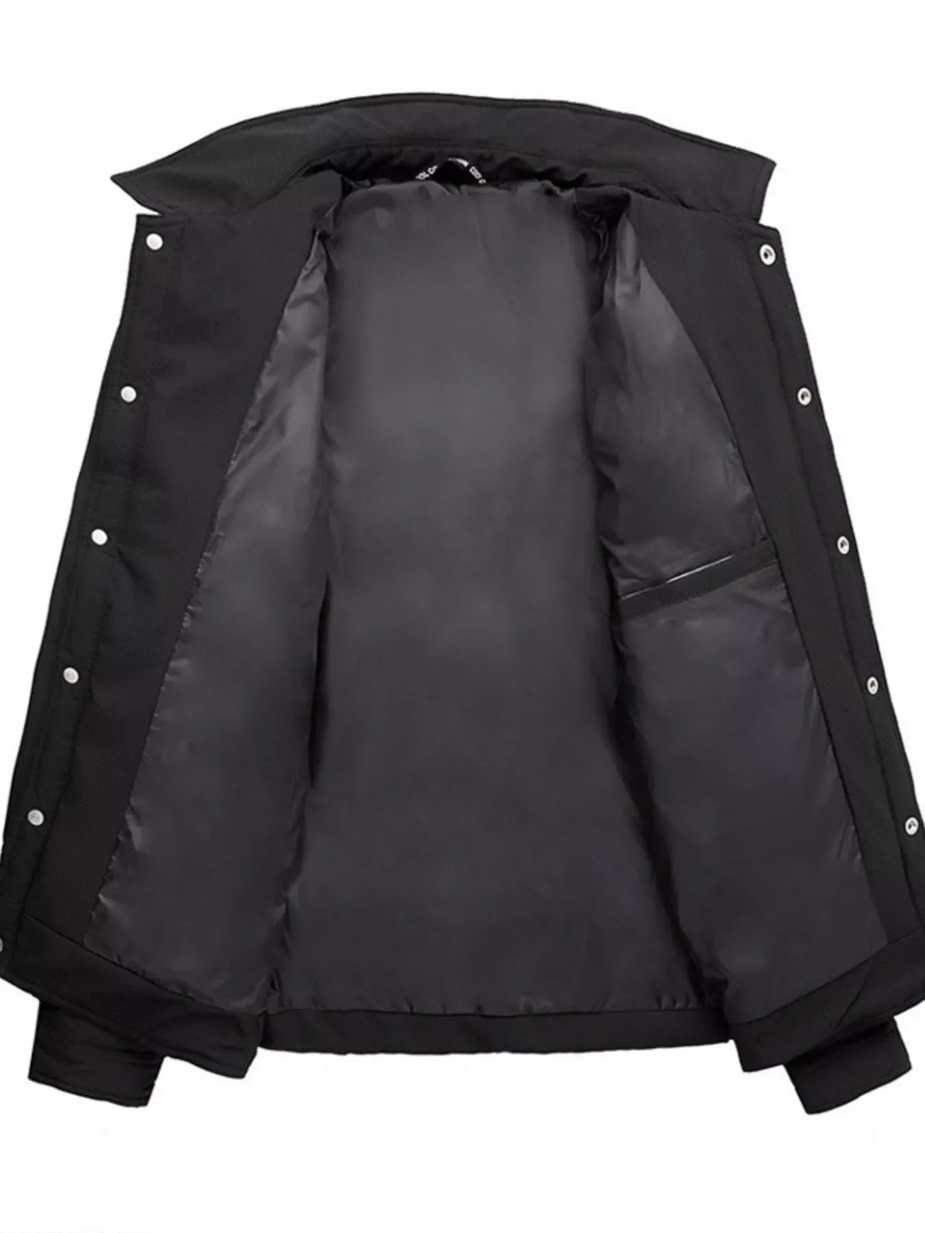 Men's Plus Size Snap-Down Padded Winter Coat