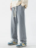 Men's Full Size Wide Leg Relaxed Fit Vintage Wash Jeans Plus Size
