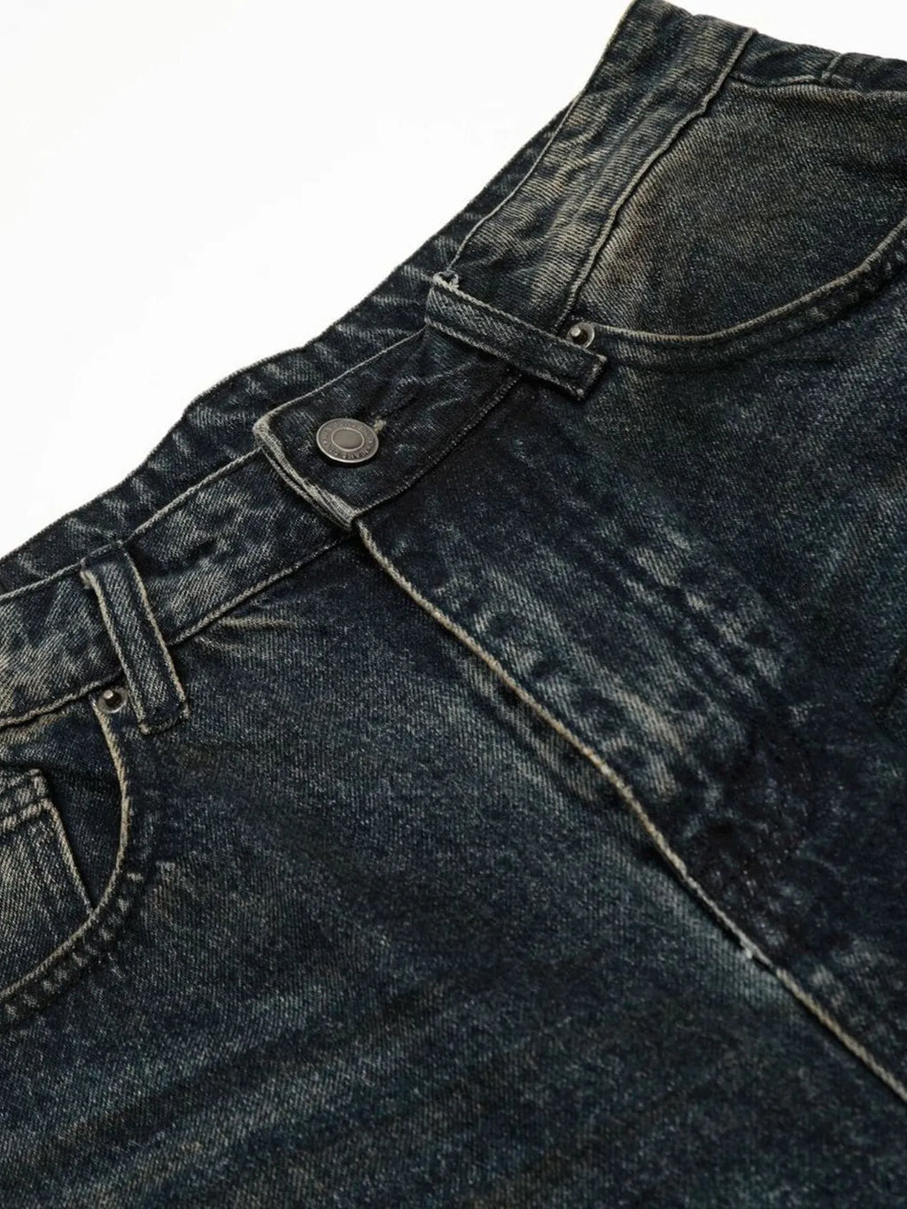 Men's Vintage Wash Wide Leg Capri Jeans