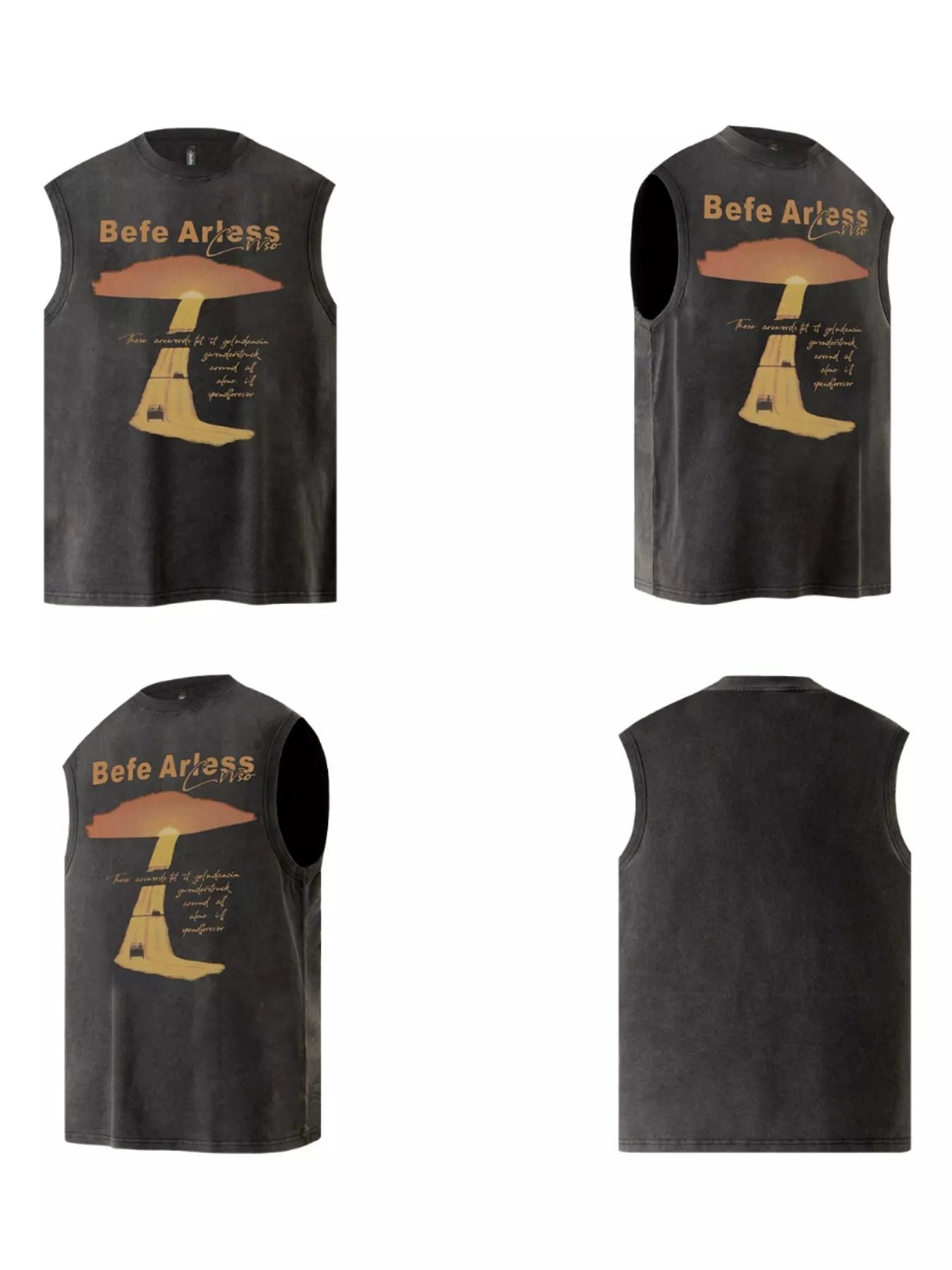 Men's Graphic Round Neck Tank