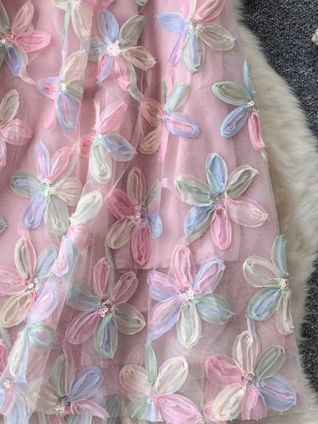 Floral Mesh Skirt