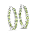 5.10 ct. Genuine Peridot .925 Sterling Silver Earrings