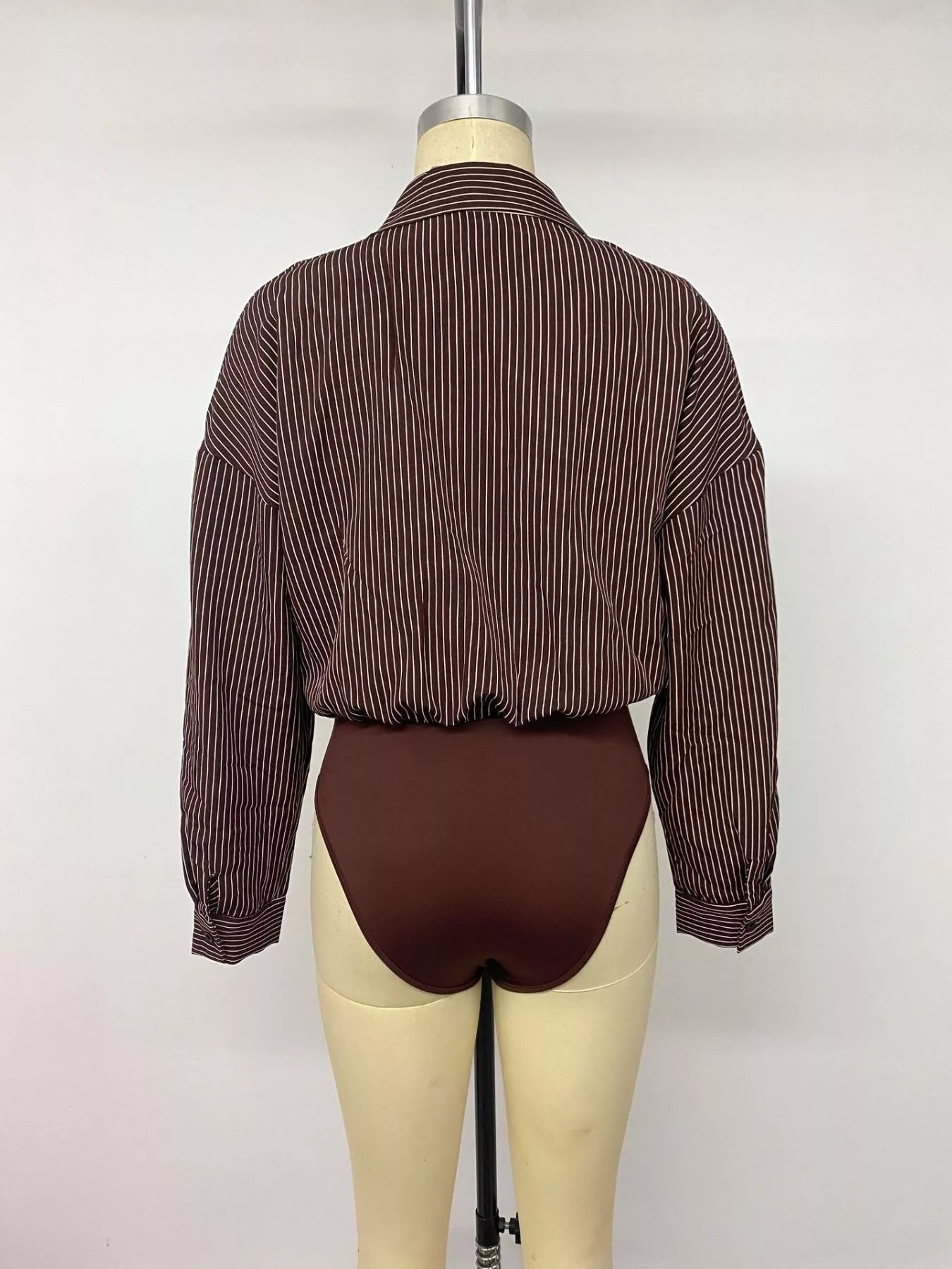 Striped Button-Up Bodysuit