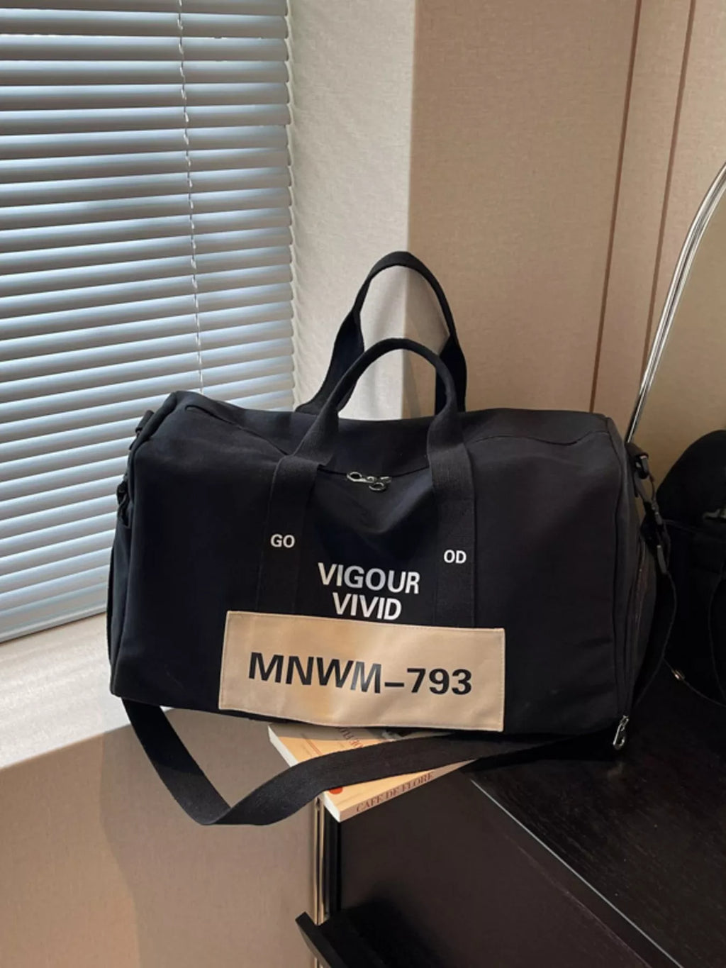Letter Nylon Travel Bag