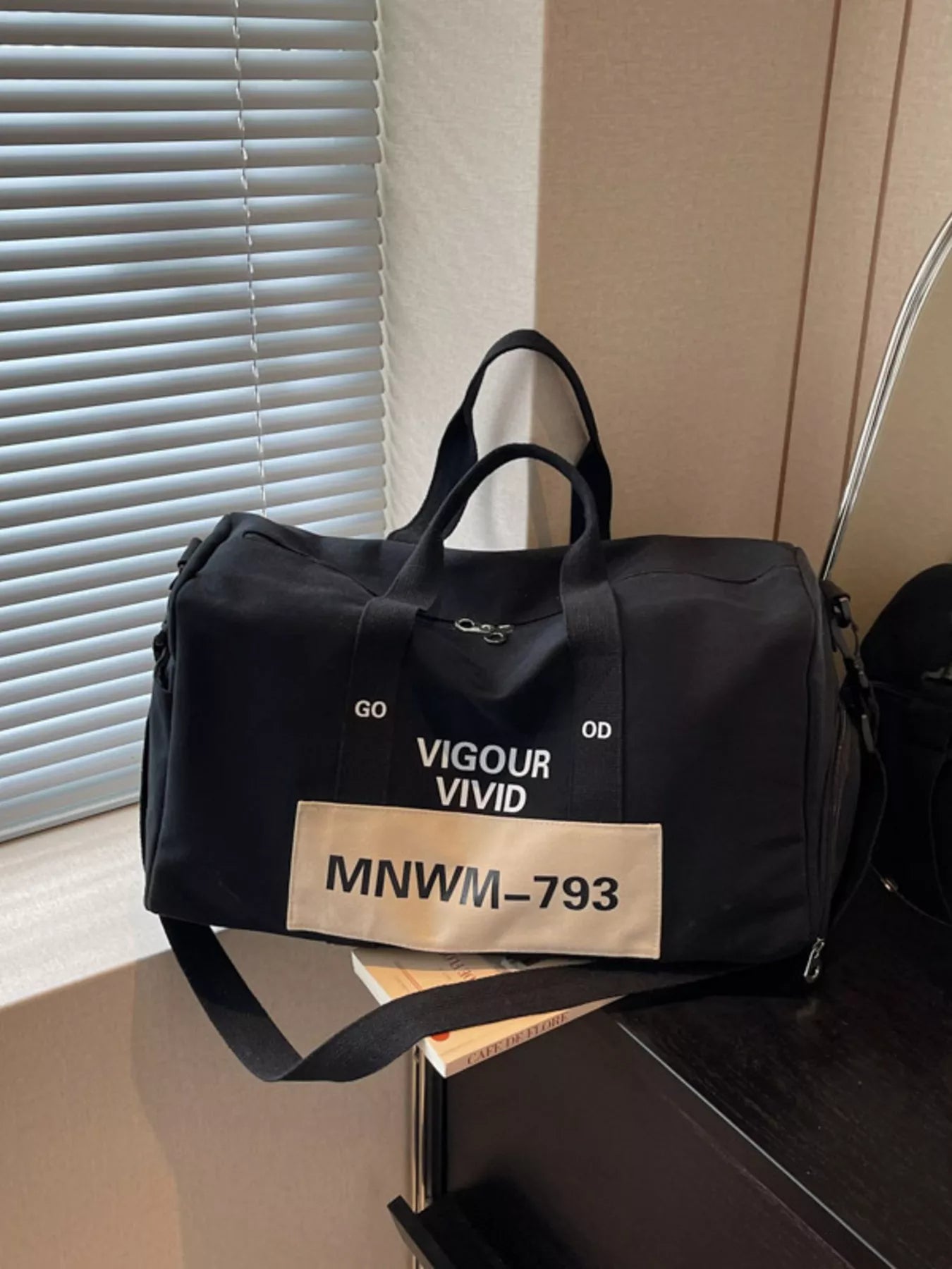 Letter Nylon Travel Bag