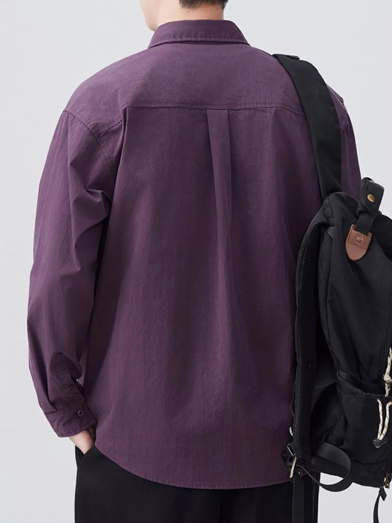 Men's Plus Size Button Up Long Sleeve Shirt