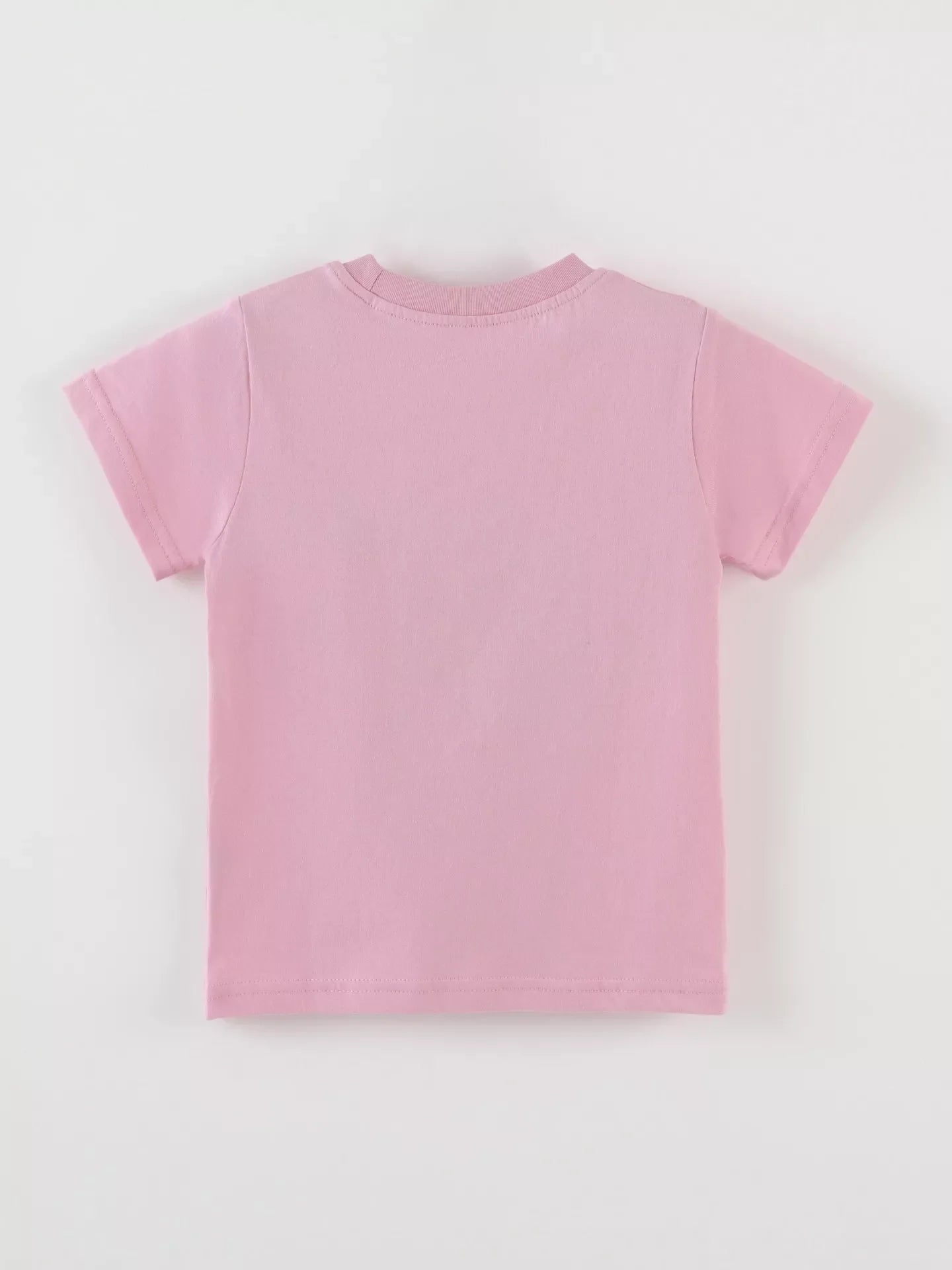 Children's Cat Graphic Round Neck T-Shirt