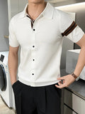 Men's Full Size Button Up Striped Sleeve Shirt Plus Size