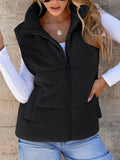 Corduroy Zip Up Vest Coat