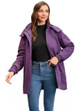 Full Size Hooded Mid-Length Windproof Outerwear Plus Size