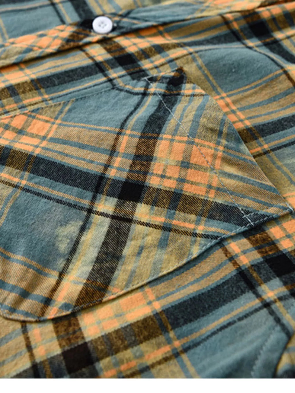 Men's Plus Size Plaid Casual Long Sleeve Shirt