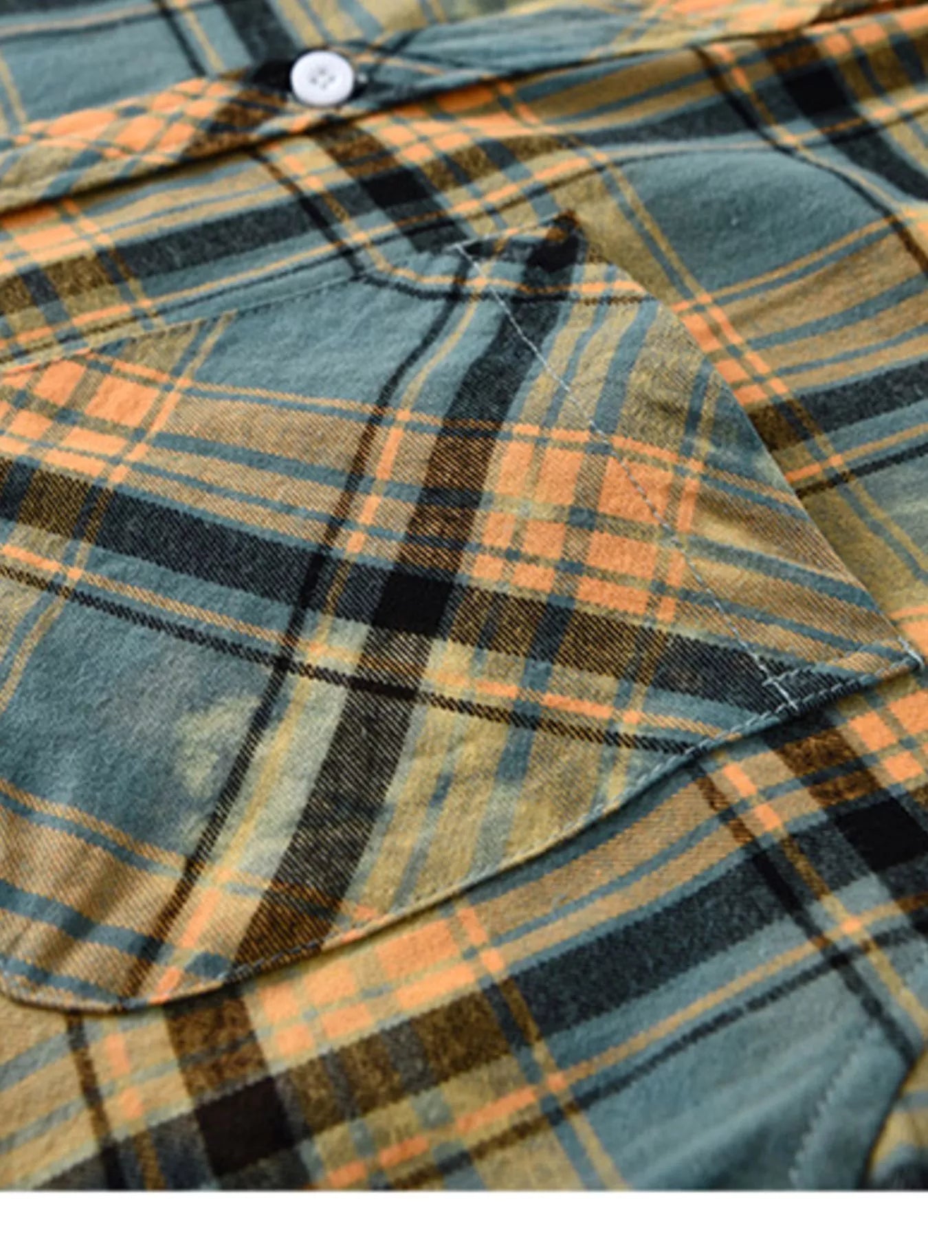 Men's Plus Size Plaid Casual Long Sleeve Shirt