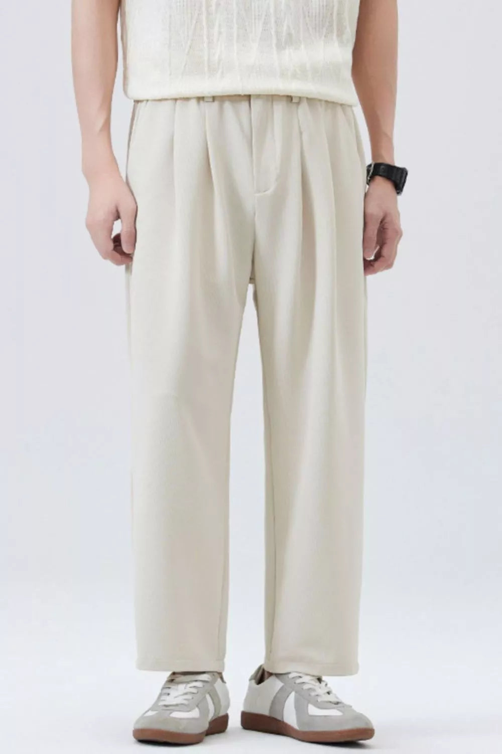 Men's Full Size Wide-Leg Casual Pants Plus Size