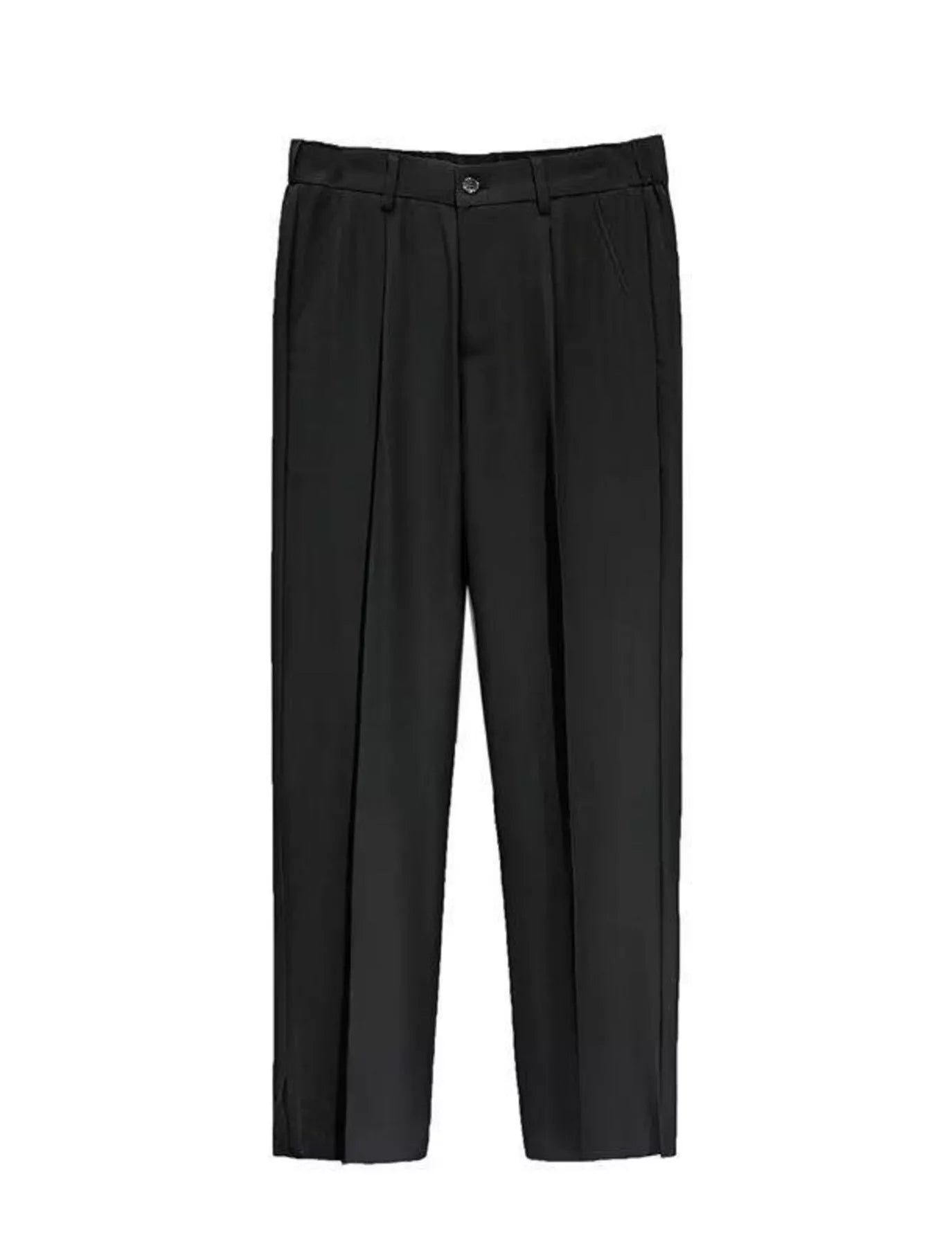 Men's Full Size Seam Detail Straight-Leg Pants Plus Size