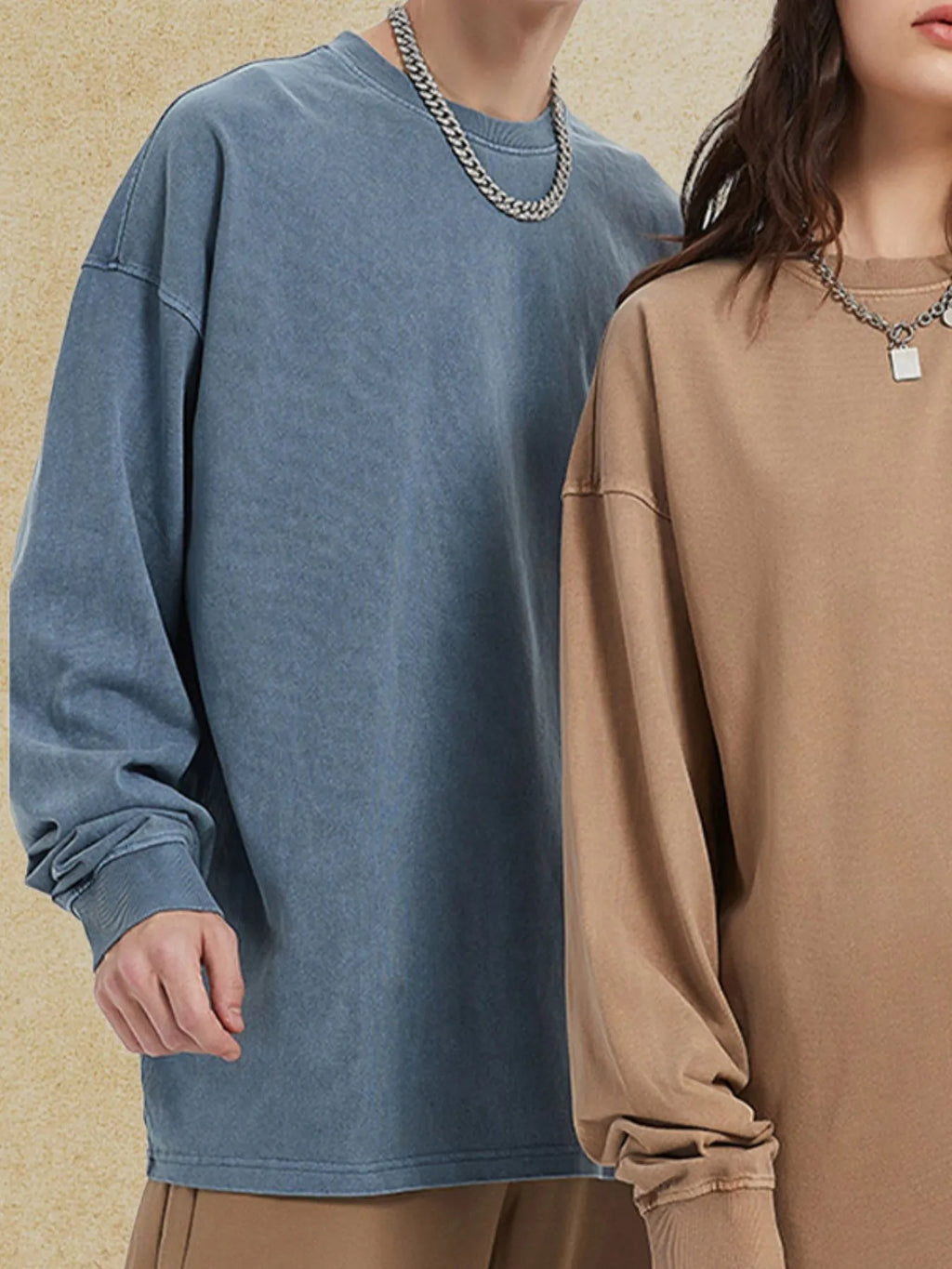 Men's Oversized Long Sleeve Casual T-Shirt