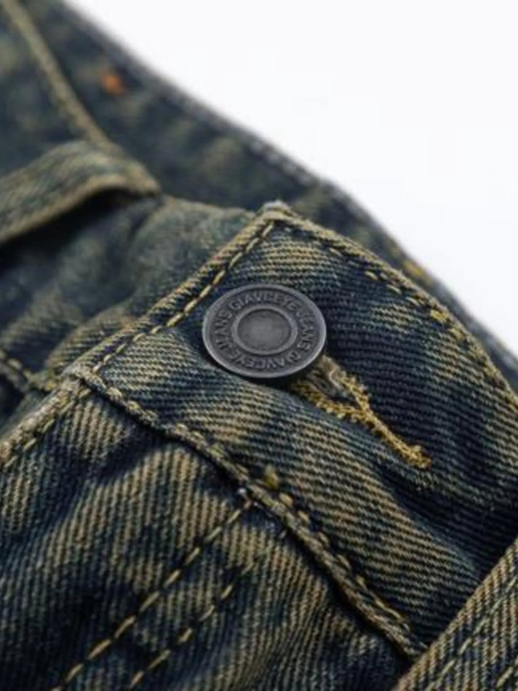 Men's Full Size Vintage Wash Bootcut Denim Jeans Plus Size