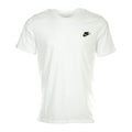 NIKE Sportswear Mens Club Embroidered Futura Tee White/Black Medium