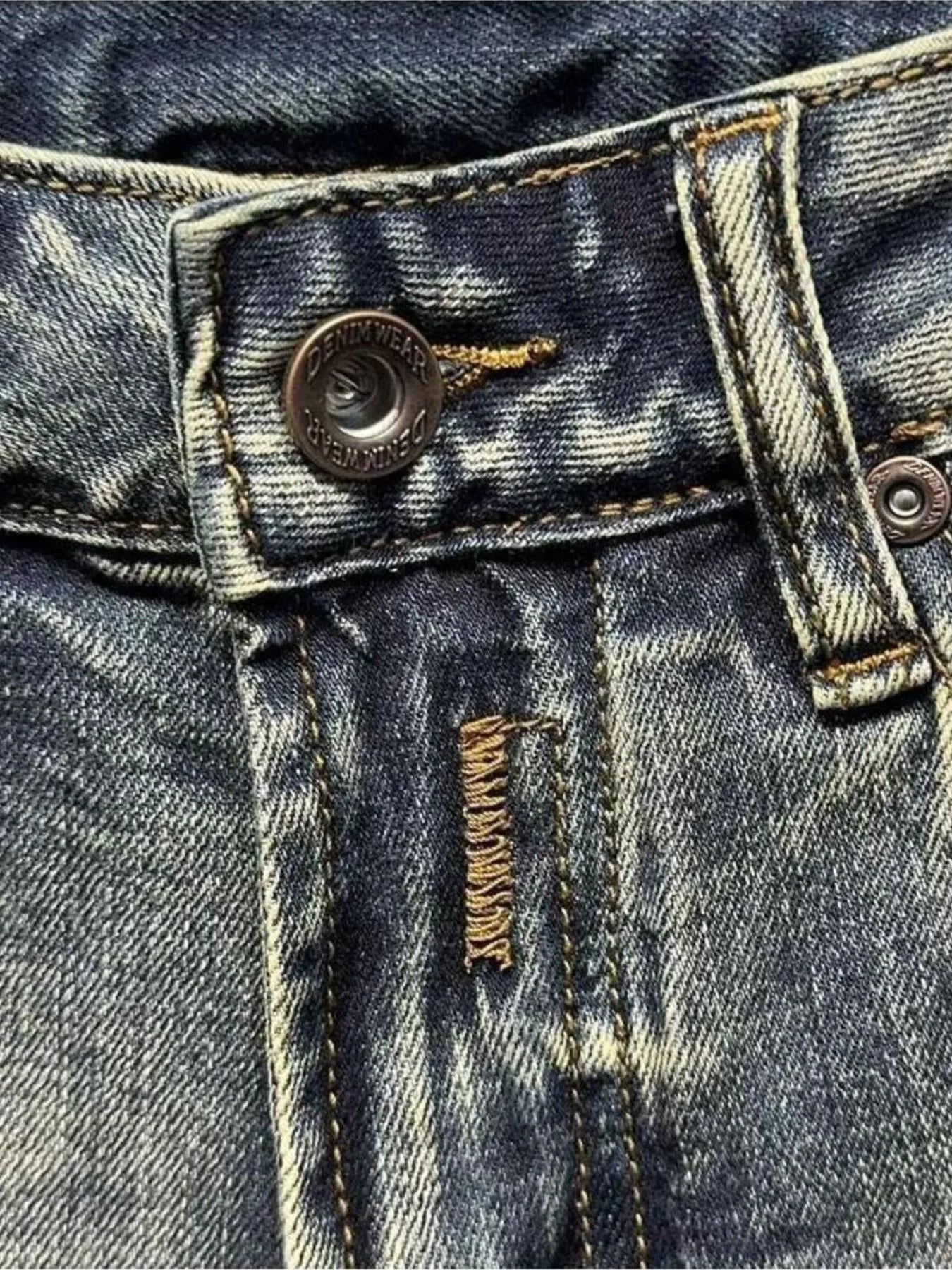 Men's Washed Denim Shorts