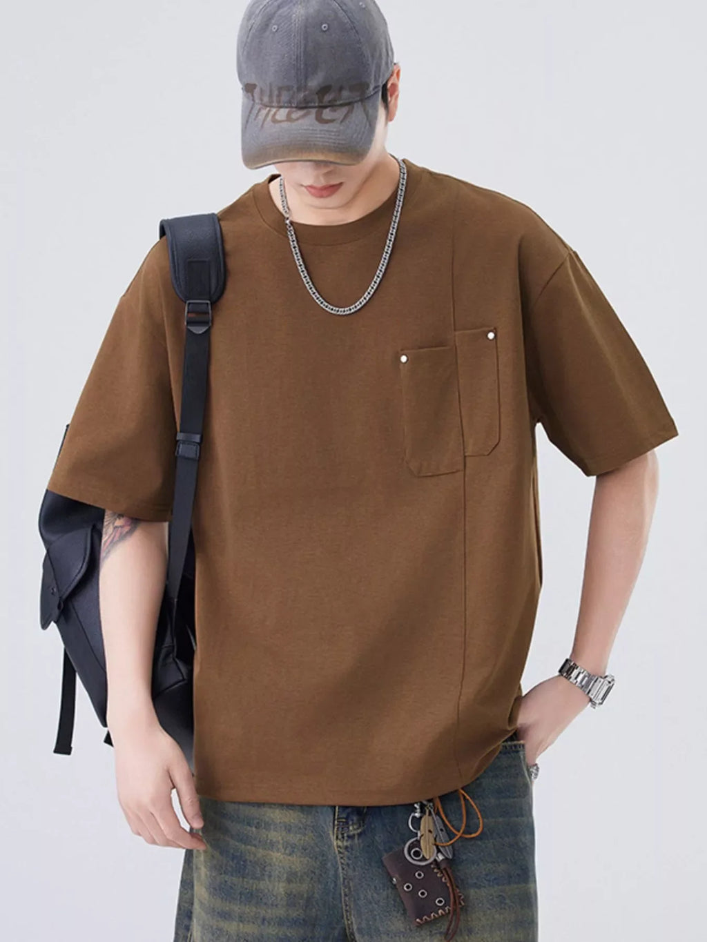 Men's Plus Size Round Neck Short Sleeve T-Shirt
