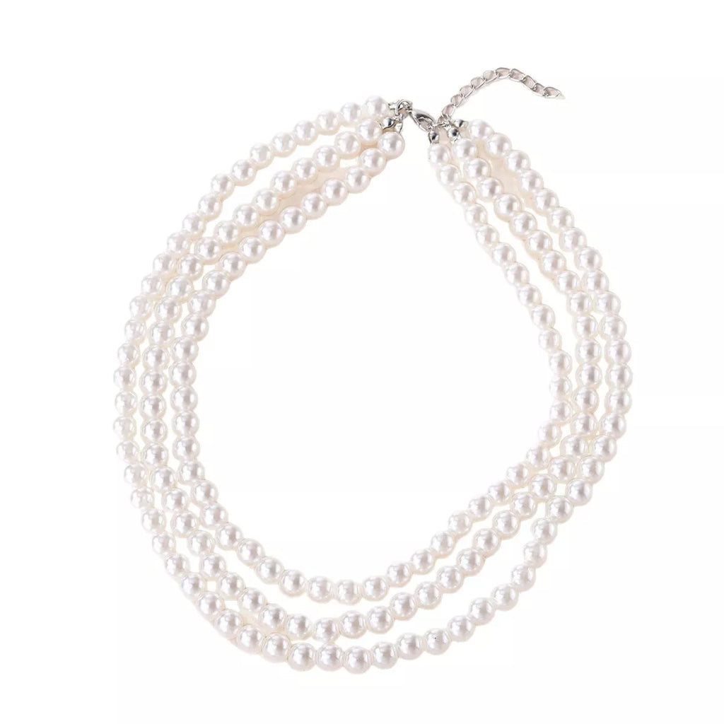 Three-Layered Pearl Necklace