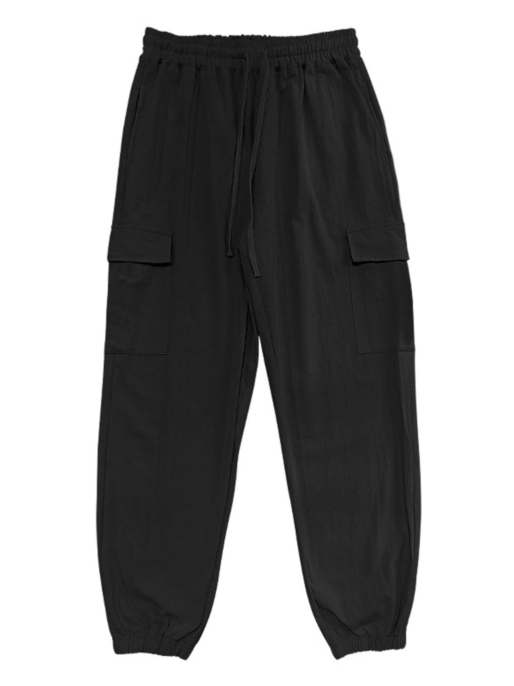 Men's Full Size Casual Cargo Pants with Drawstring Waist Plus Size
