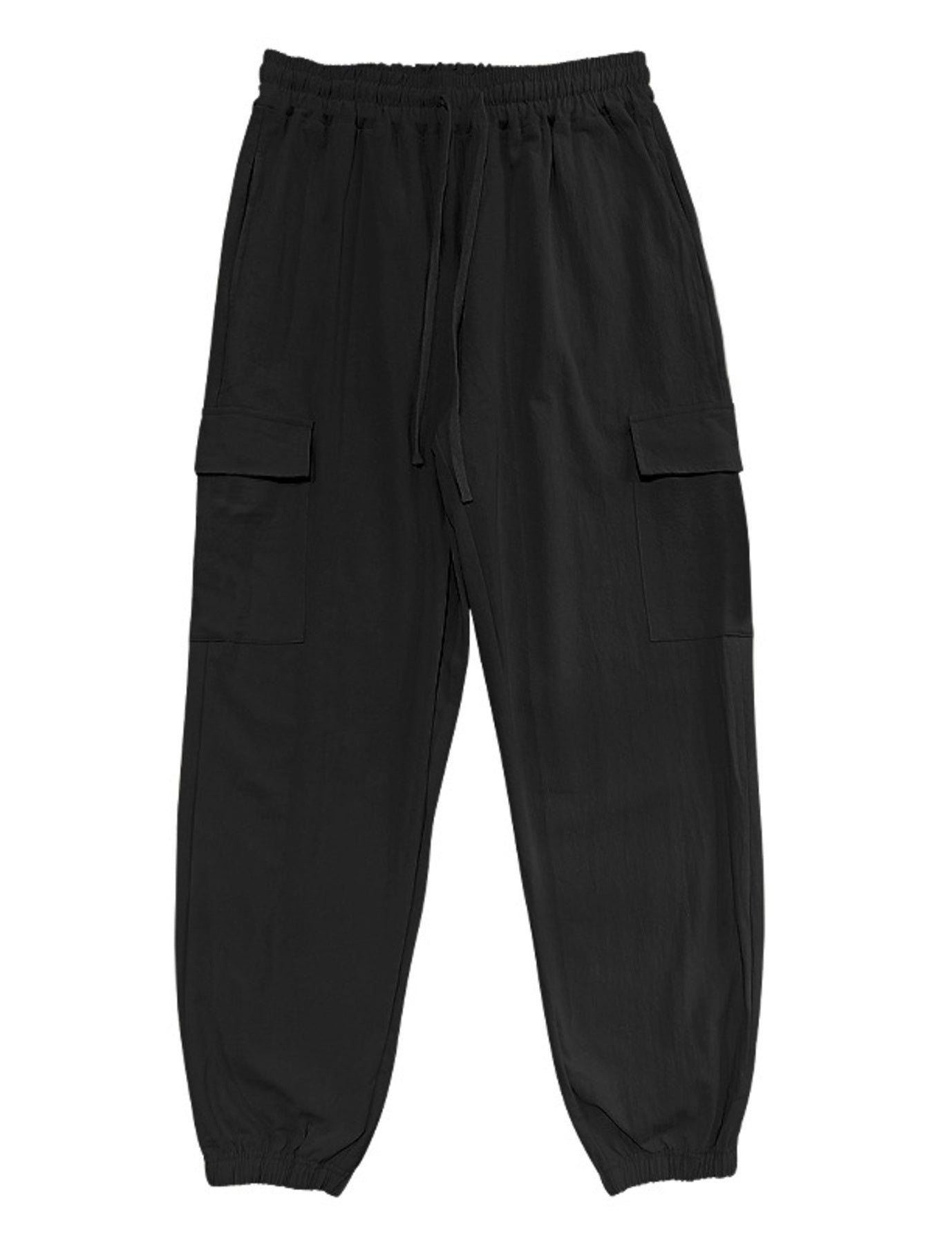 Men's Full Size Casual Cargo Pants with Drawstring Waist Plus Size