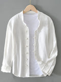 Men's Plus Size Button Up Long Sleeve Shirt