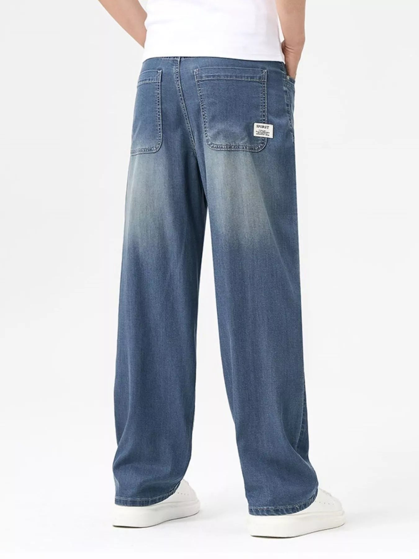 Men's Wash Wide Leg Jeans