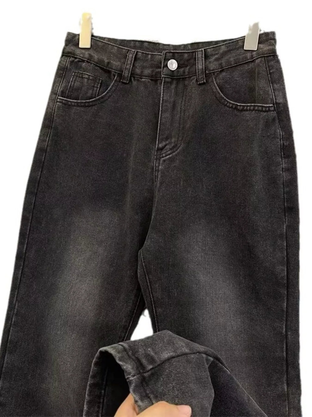 Men's Plus Size Vintage Wash Straight Leg Jeans