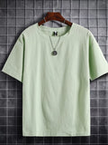 Men's Plus Size Solid Color Short Sleeve T-Shirt