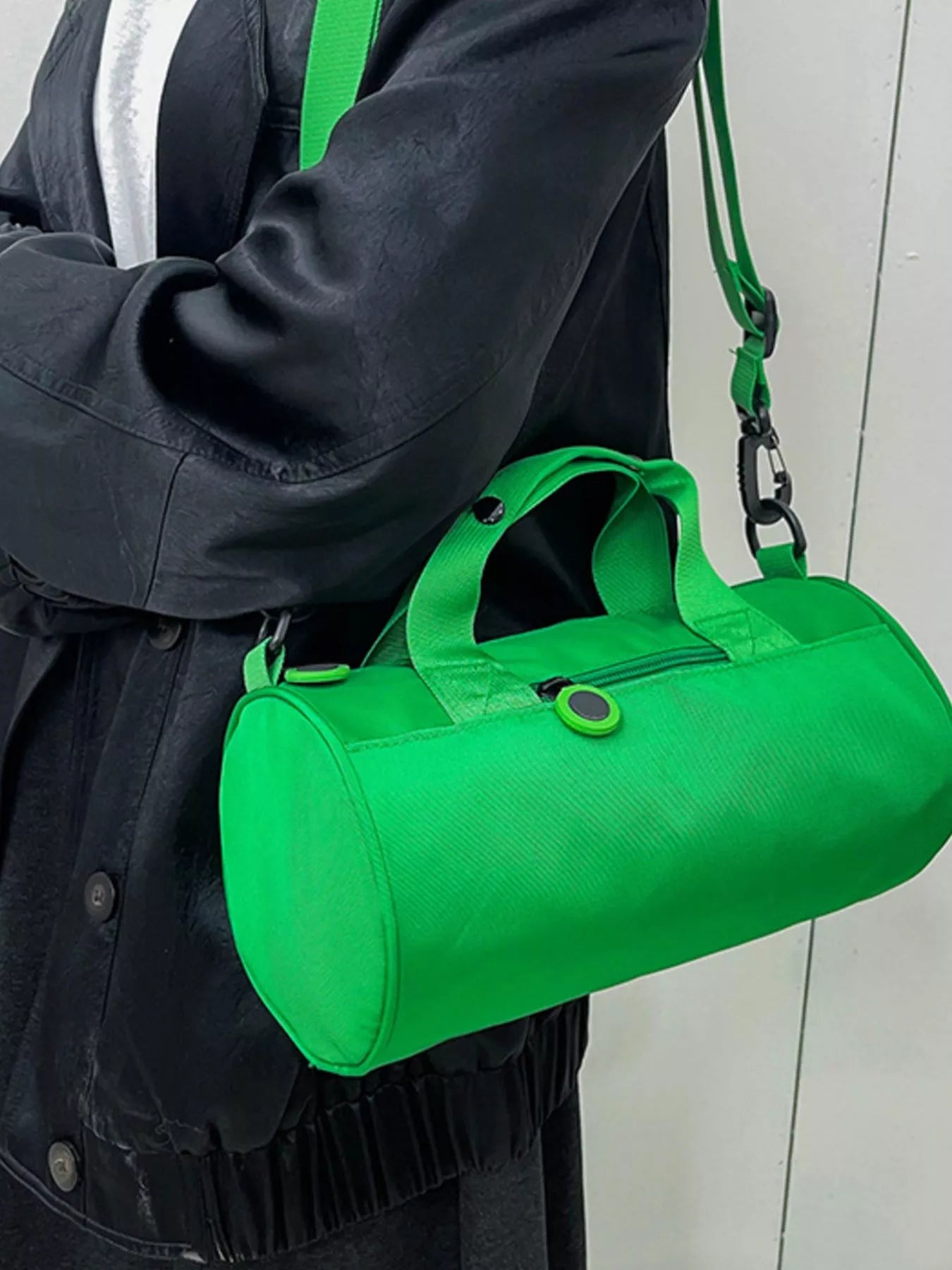 Adjustable Strap Barrel Crossbody Bag