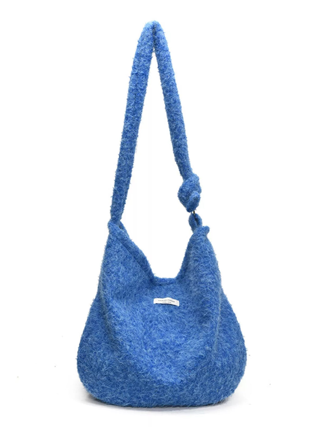 Fuzzy Solid Color Crossbody Bag