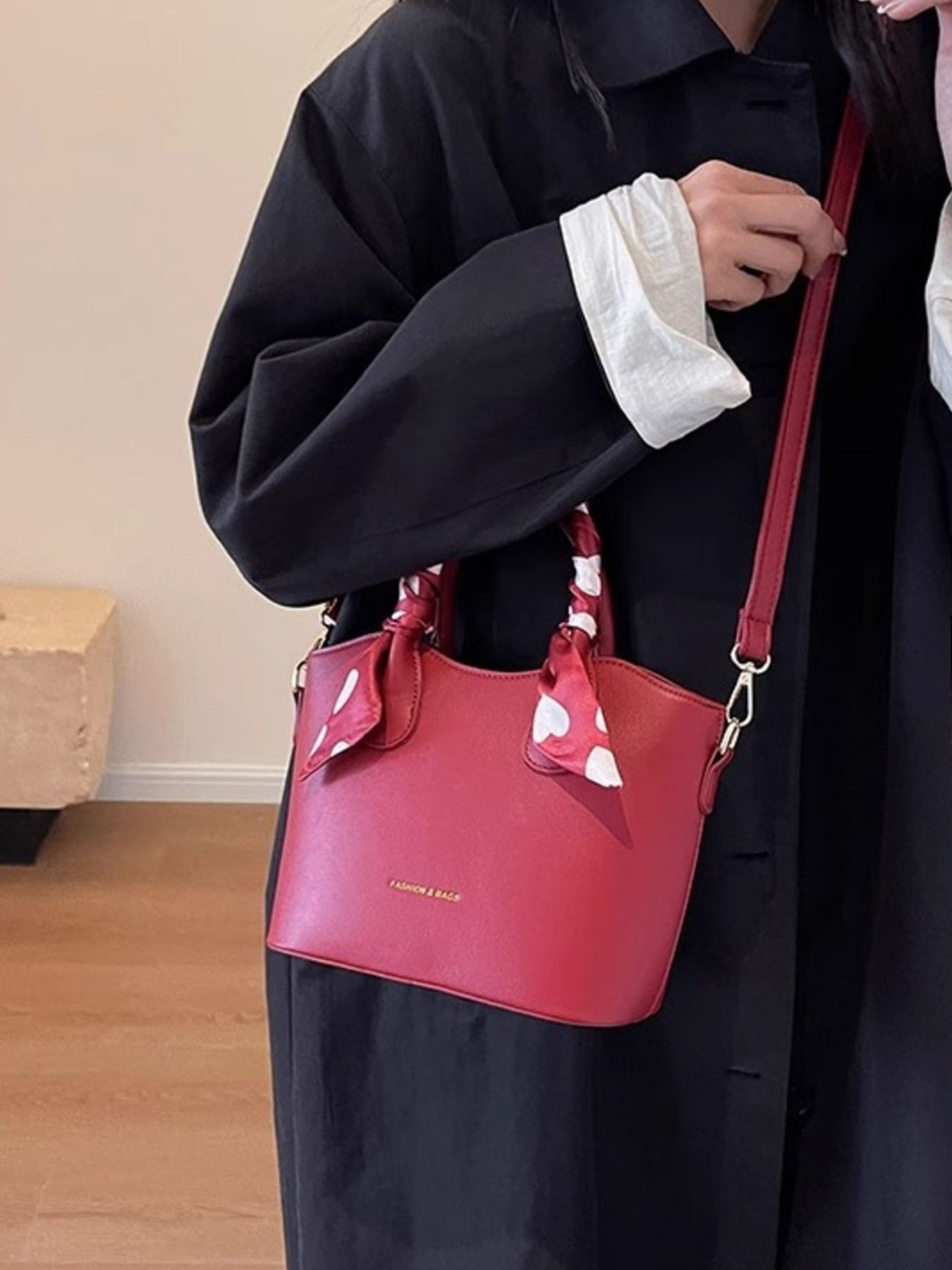 Top Handle Bucket Bag